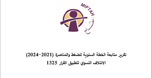 Review Report on the Implementation of the Strategic Framework for Lobbying and Advocacy (2021-2024) for Palestinian Women�s Coalition for the Implementation of UNSCR 1325 - Semi-annual report