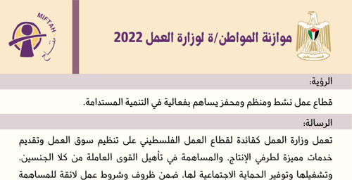 Citizen�s Budget 2022- Ministry of Labour